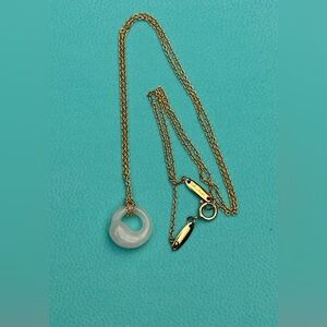 Tiffany&Co. Eternal circle , 18 K yellow gold pendant 16 inches!